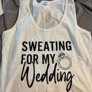 White Wedding Workout Tank Top